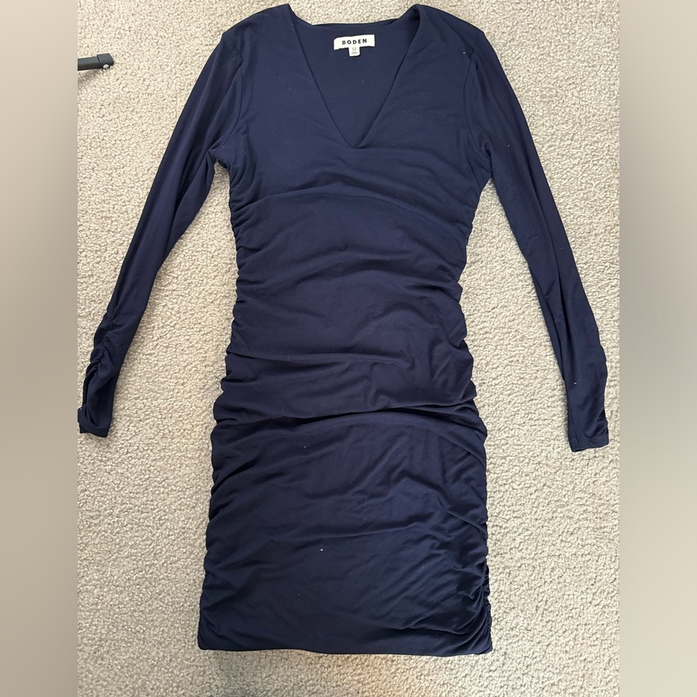 Boden Deep Blue Long Sleeve Dress